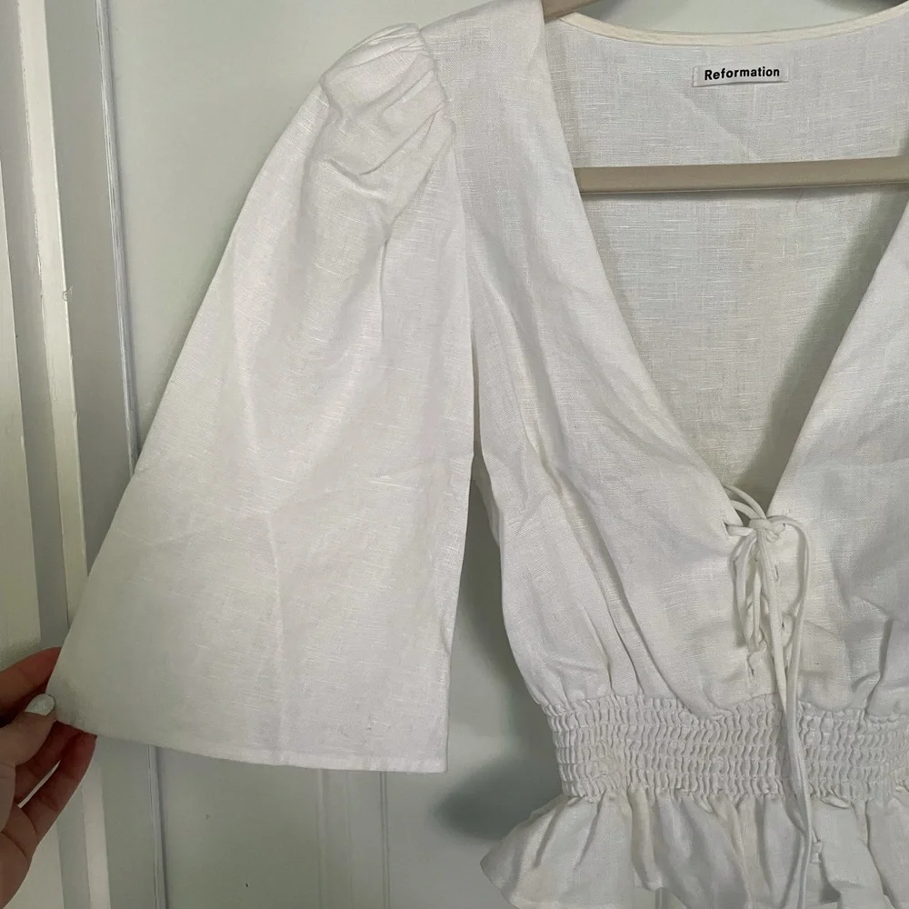Reformation Emilia Top in White XS